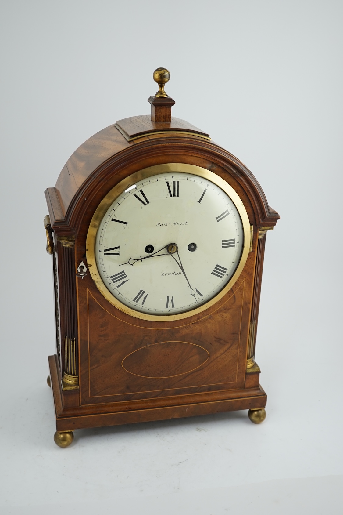 Samuel Marsh of London. A George III mahogany eight day bracket clock